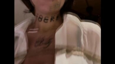 POV: you fucked hard the tied up emo girl's throat and pussy