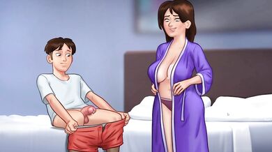 Jerk off while watching my land lady Naked in front of me