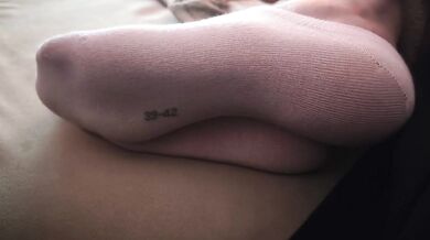 HER BEAUTIFUL FEET CLOSE-UP SOFT SOCKS WHISPER