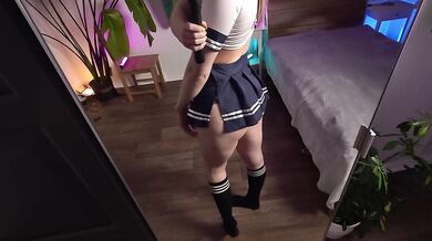 Watching Herself Made Her So Wet… Mirror Play