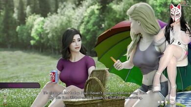 Ms Denvers (80) - MILF licked a college girl on a picnic