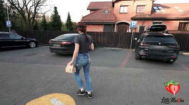 A McDonald's employee poured Sprite on me. As punishment, she had to give me a blowjob and swallow it in the car. First, she sucked my cock thoroughly