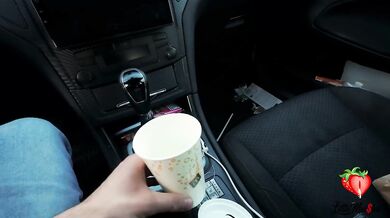 A McDonald's employee poured Sprite on me. As punishment, she had to give me a blowjob and swallow it in the car. First, she sucked my cock thoroughly