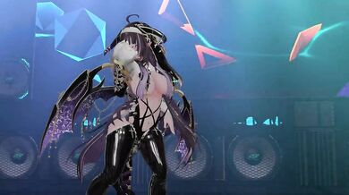 Thicc Elf VTuber Hentai Strip Dance | Bicycle MMD