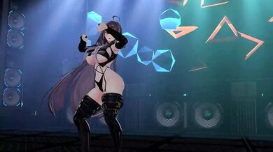 Thicc Elf VTuber Hentai Strip Dance | Bicycle MMD