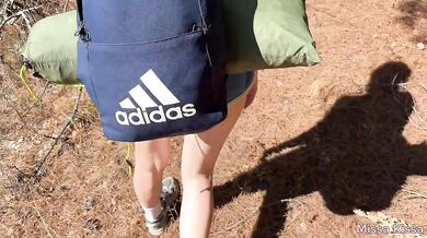Camping with my stepsister ended with a hard fuck