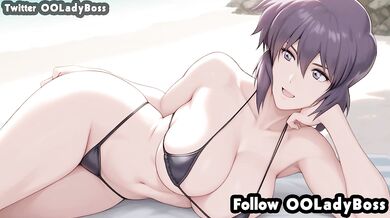 Motoko Kusanagi Bikini Tits Job for her boss hentai Part B from Ghost in the Shell by ooladyboss