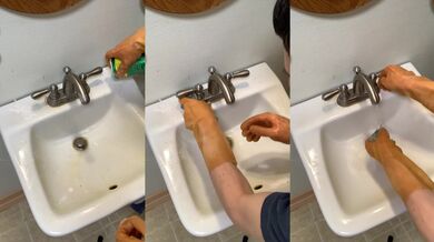 Your husband cleans the bathroom sink without you asking