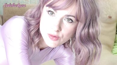 A beauty in a nylon bodysuit sweetly and gently sucks a big dick
