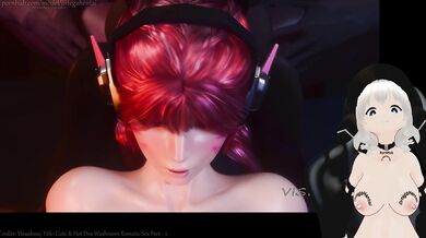 D.va from overwatch fucked hard in the bathroom
