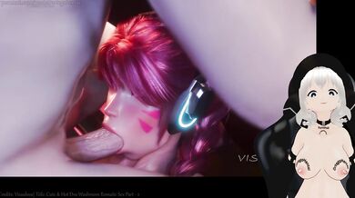 D.va from overwatch fucked hard in the bathroom