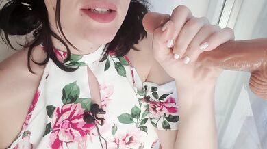 Intense sloppy Blowjob ends with a pussy thighjob (ASMR JOI)