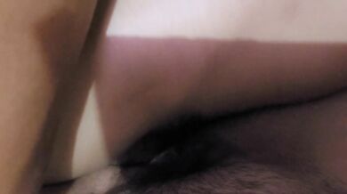 Stepsister gets fucked by big bro in parents bed
