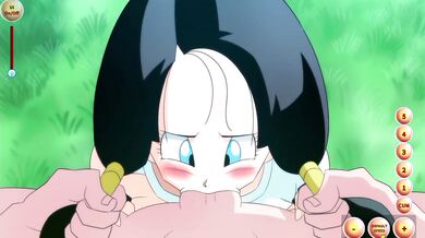 Dragón ball z : chica sexi no me quiere dejar de chupar la polla vean como le saco mi pene rápido