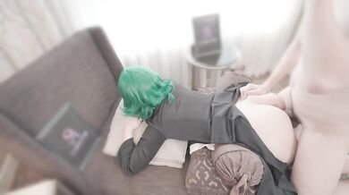 Tatsumaki Massage Challenge Gone Wrong - Tiny Pussy Gets Raw Fucked Creampied