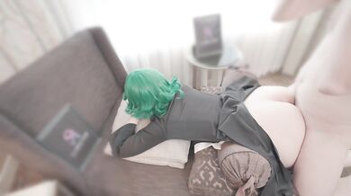 Tatsumaki Massage Challenge Gone Wrong - Tiny Pussy Gets Raw Fucked Creampied