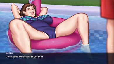 Backyard Pool Sex With Debbie Re narrated | Debbie Pool Scene 2