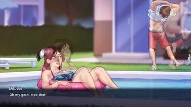 Backyard Pool Sex With Debbie Re narrated | Debbie Pool Scene 2