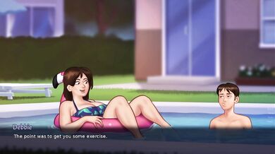 Backyard Pool Sex With Debbie Re narrated | Debbie Pool Scene 2