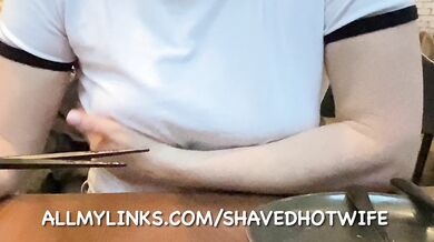 SHAVEDHOTWIFE UNDRESSING IN SMALL TITS SOLO