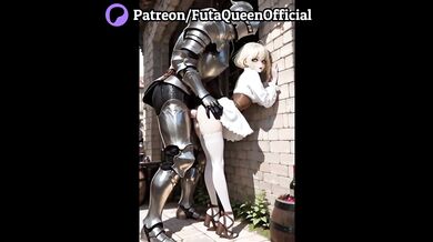 Futanari Village Girl Gets Fucked Hard by Knight in Shining Armor - Medieval Creampie