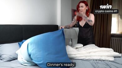 Step Mom Stuck in Duvet Gets Fucked Till Facial Cumshot