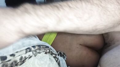 side sex with a large dildo alternating with a cock – what a delight, the two thicknesses