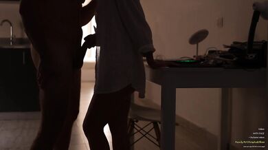 The art of sex with blowjob at kitchen with swallow cum