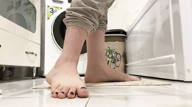 Walking around in my bare feet
