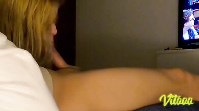 I lie down on the bed so she can suck me romantically