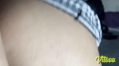 My girlfriend looks innocent in her tight dress