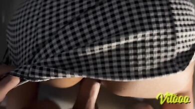My girlfriend looks innocent in her tight dress