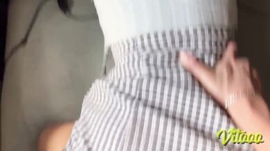 My girlfriend looks innocent in her tight dress
