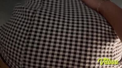 She sits on my cock, she wearing a tight dress - Latina