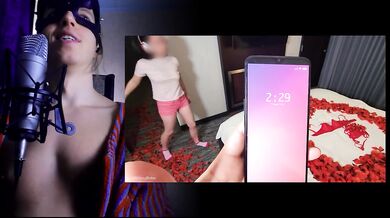 An 18-year-old stepdaughter took her stepdad for hot sex on Valentine's Day (eng sub voiceover dirty talk)