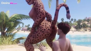 Hairy Furry Monster Ruts the Girl Until Cum Drips Everywhere