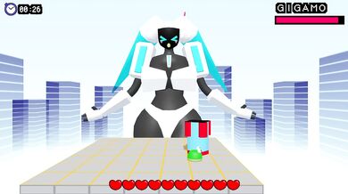 Frog vs Giant Robot Girl No Hit