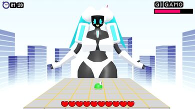 Frog vs Giant Robot Girl No Hit