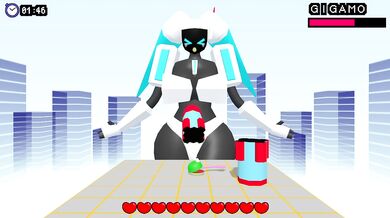 Frog vs Giant Robot Girl No Hit