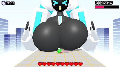 Frog vs Giant Robot Girl No Hit