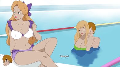 She Told Him To Fuck In Her Ass Hard While His Girlfriend Was In The Pool With Them(18+) - Milftoon Gameplay Part28
