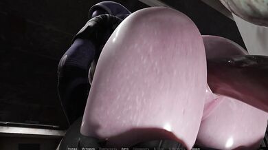 She seduced a giant orc and he made her pregnant. 3D Hentai Game
