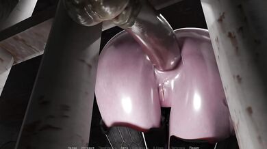 She seduced a giant orc and he made her pregnant. 3D Hentai Game
