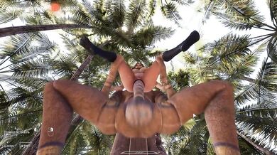 Lara Croft explores a desert island using her ass and pussy. 3D Animation Hentai Game