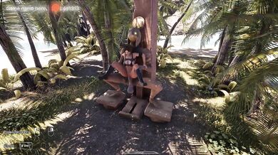 Lara Croft explores a desert island using her ass and pussy. 3D Animation Hentai Game