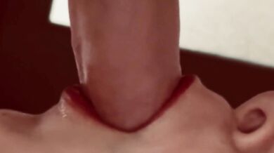 Horny amateur sloppy dick sucking