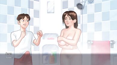 Nude Sex Bath with My Land Lady | Summertime Saga Debbie Sex