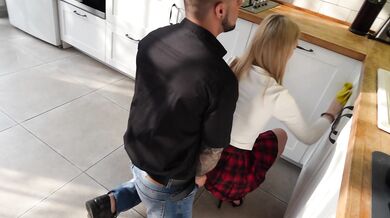 INTENSE COCK BATTLES IN BLONDE RUSSIAN KITCHEN DREAM