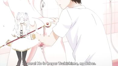 Little redhead getting touched in the bathrooms - Hentai Anime
