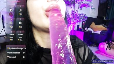 RavenFoxxy's whispered fantasy turns into messy, burning climax